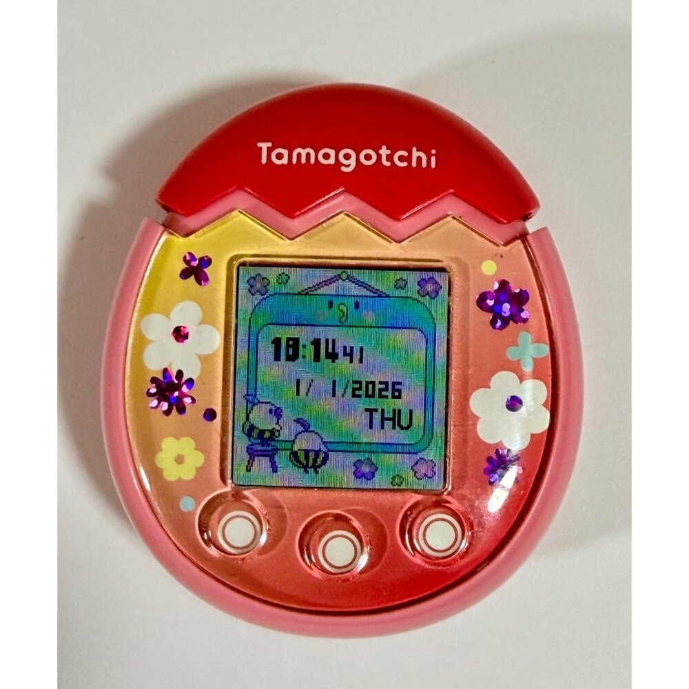Bandai Tamagotchi Pix Floral Interactive Electronic Digital Pet Toy with Camera